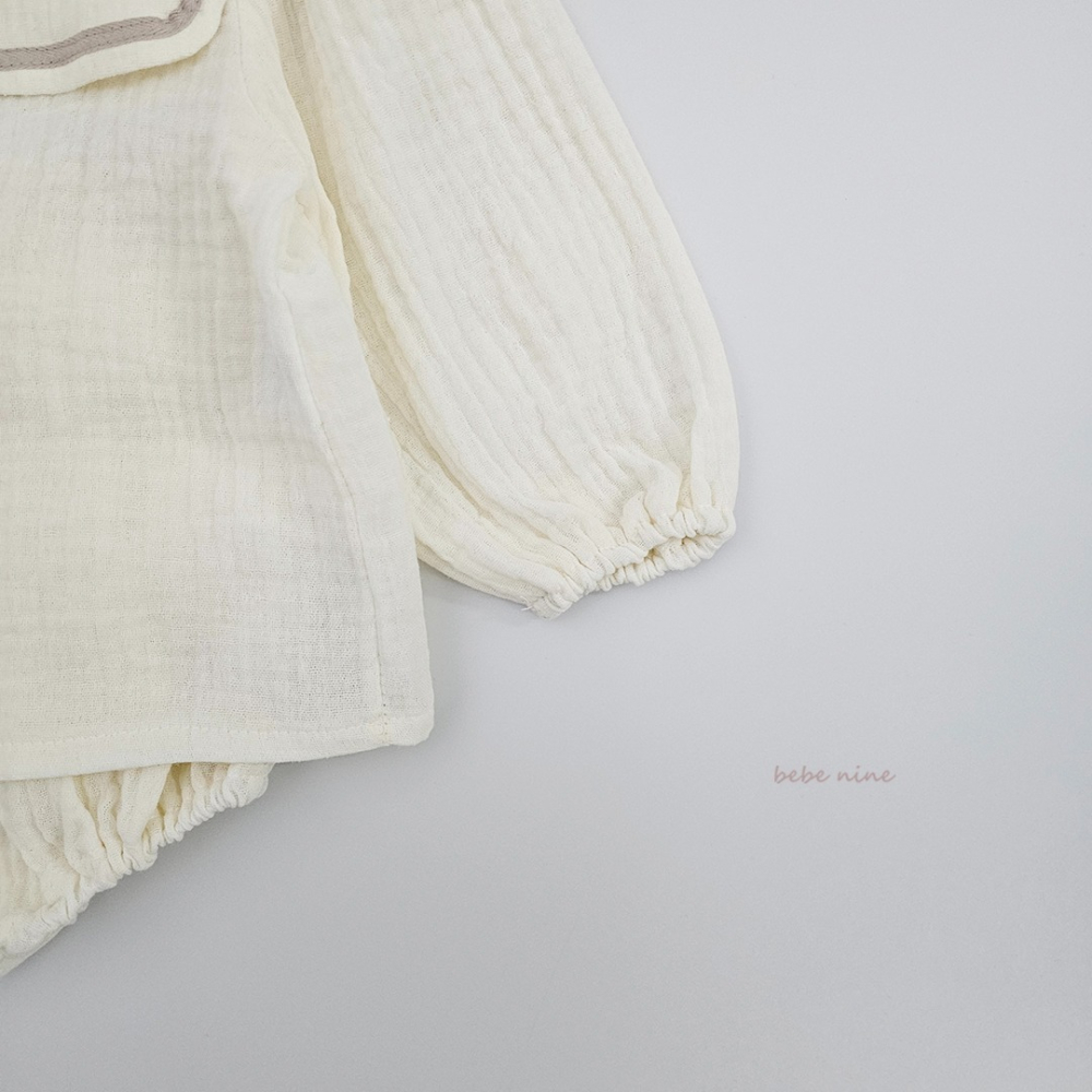 Bebenine 套裝 上衣&屁屁褲 베베나인 스퀘어블루머세트-細節圖3