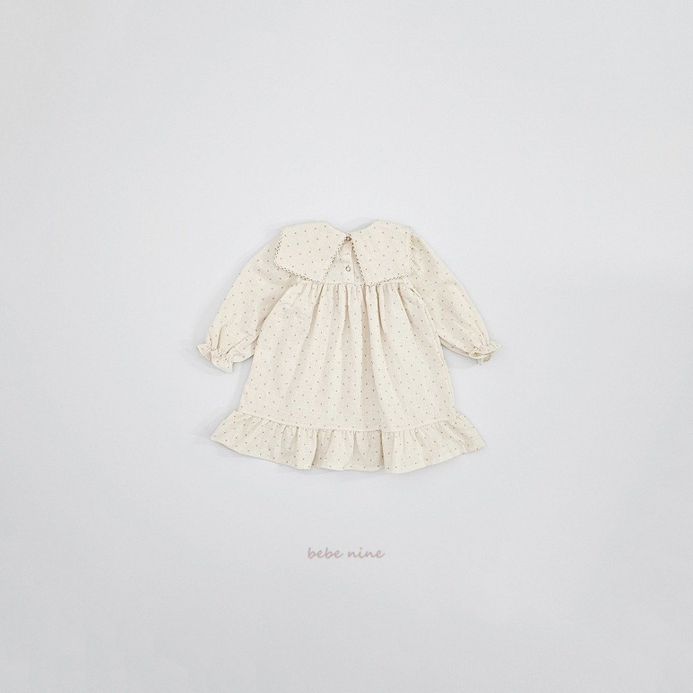 Bebenine 洋裝 베베나인 사각도트프릴원피스-細節圖3