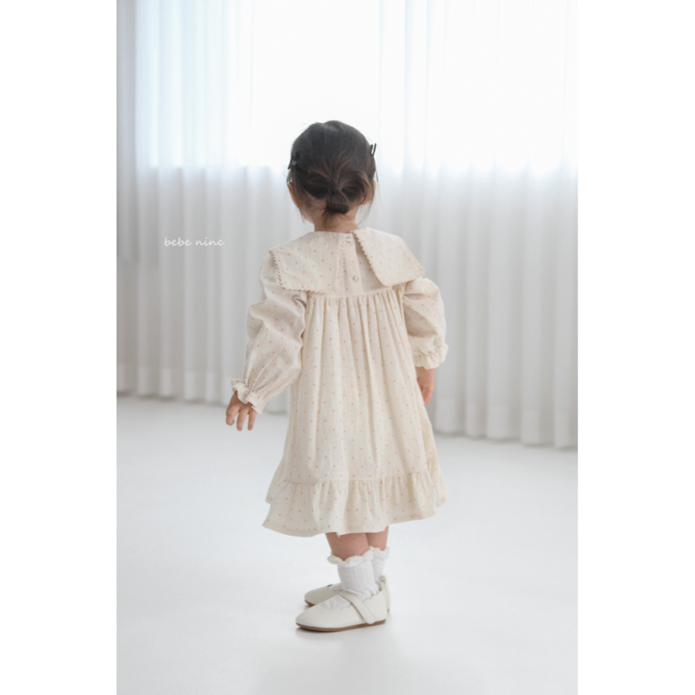 Bebenine 洋裝 베베나인 사각도트프릴원피스-細節圖8