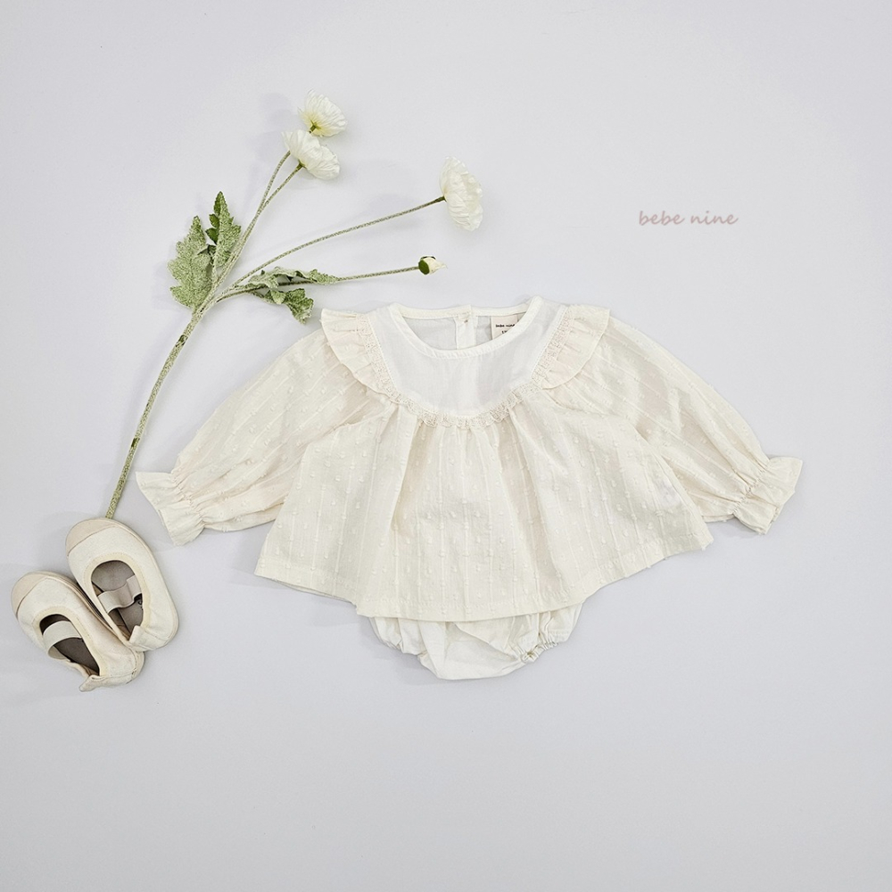 Bebenine 套裝 上衣&屁屁褲 베베나인 셜리블루머세트-細節圖2