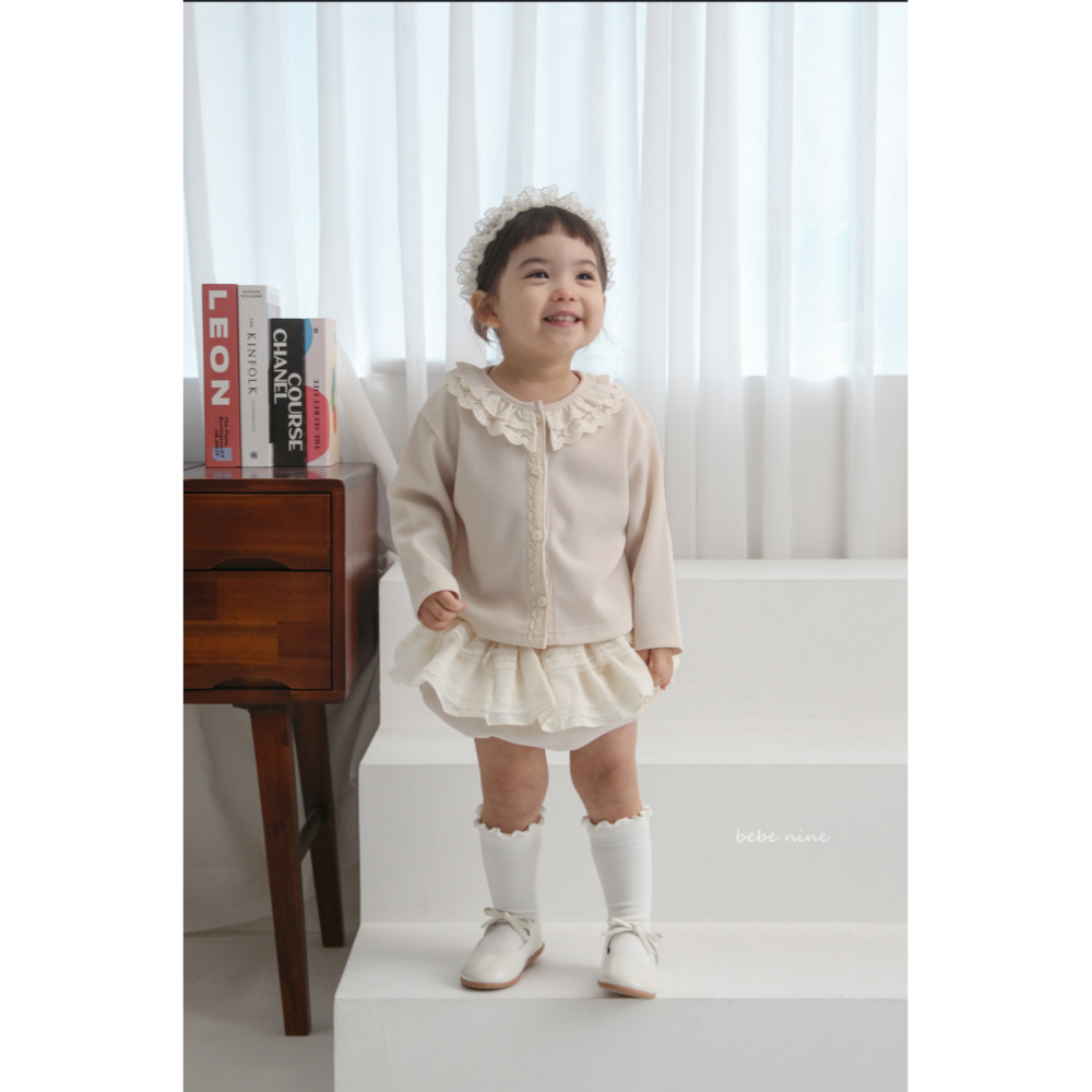 Bebenine 開襟衫 베베나인 쁘띠레이스가디건-細節圖5