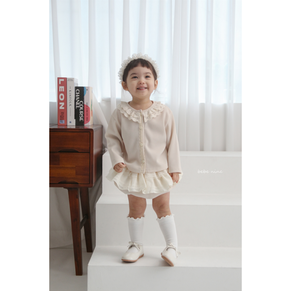 Bebenine 開襟衫 베베나인 쁘띠레이스가디건-細節圖6