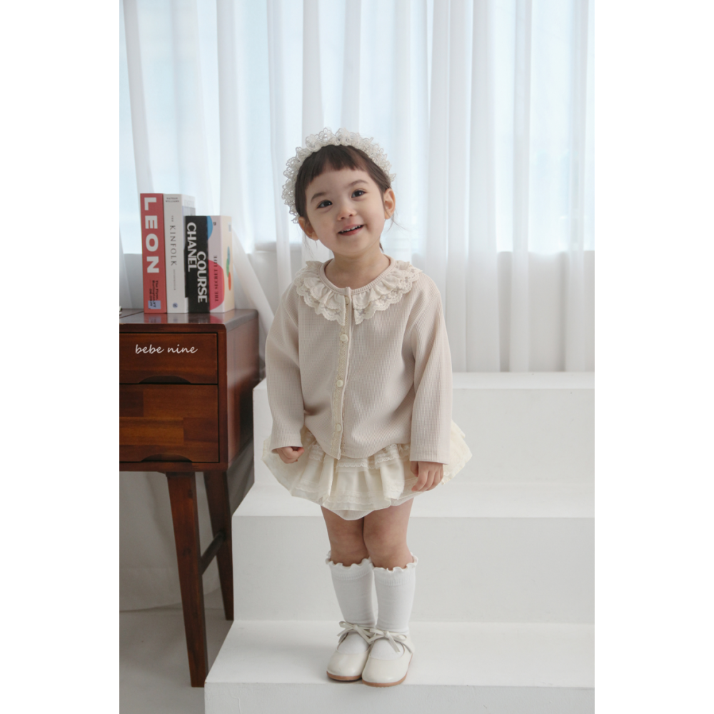 Bebenine 開襟衫 베베나인 쁘띠레이스가디건-細節圖7