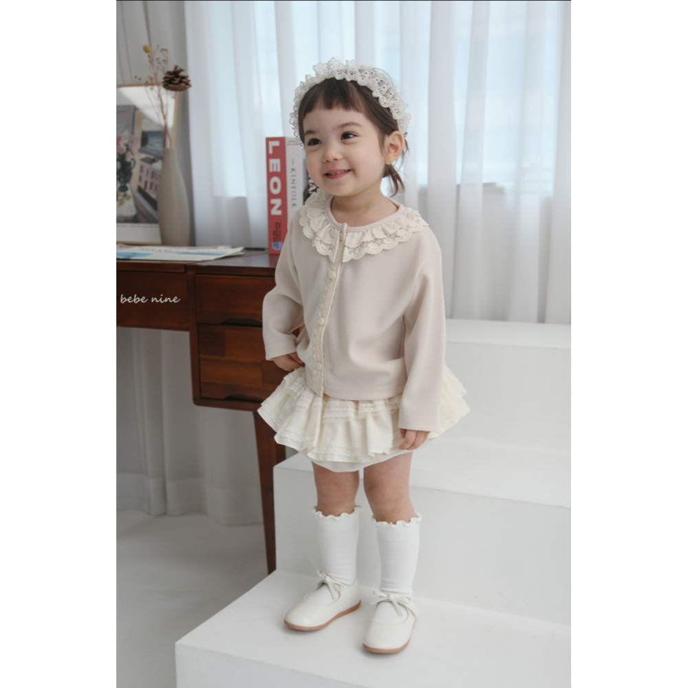 Bebenine 開襟衫 베베나인 쁘띠레이스가디건-細節圖8