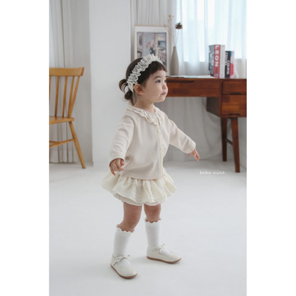 Bebenine 開襟衫 베베나인 쁘띠레이스가디건-細節圖9