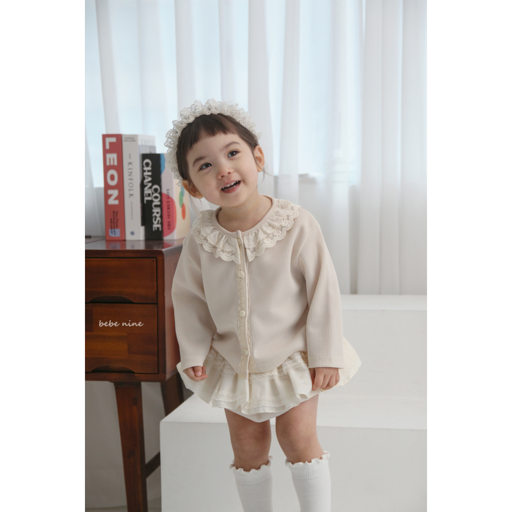 Bebenine 開襟衫 베베나인 쁘띠레이스가디건-細節圖10