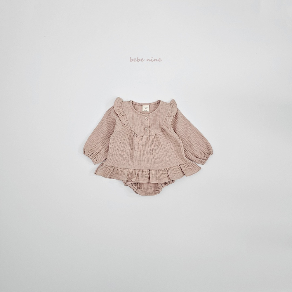 Bebenine 套裝 上衣&屁屁褲 베베나인 보나블루머세트-細節圖2