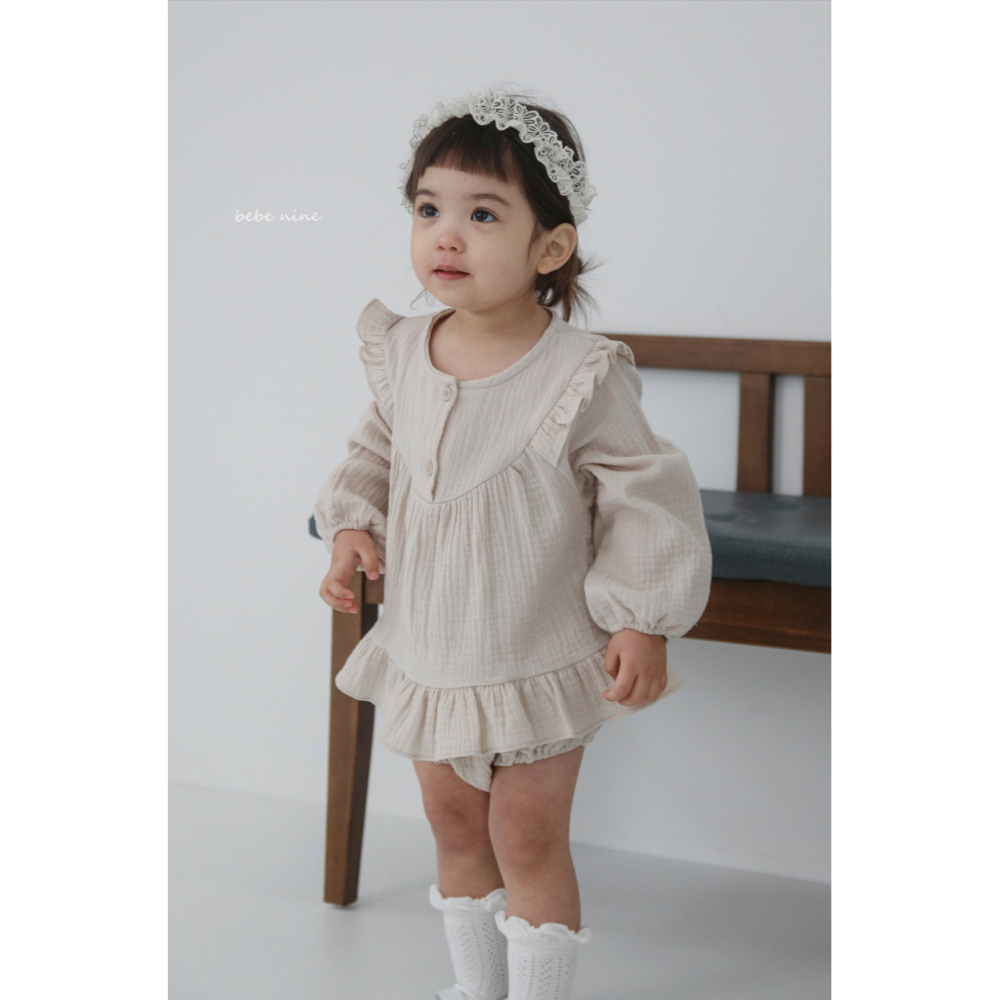 Bebenine 套裝 上衣&屁屁褲 베베나인 보나블루머세트-細節圖7