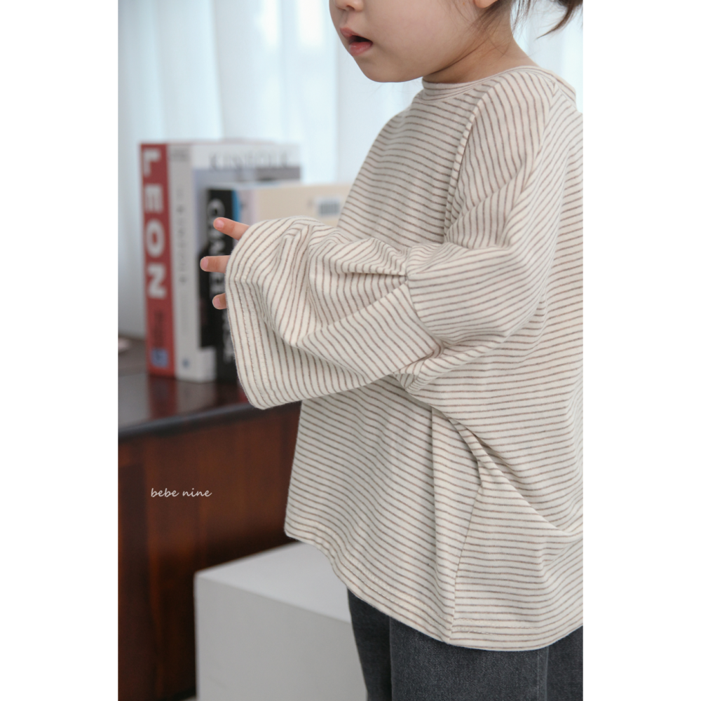 Bebenine 上衣 베베나인 메종스트라이프티-細節圖7