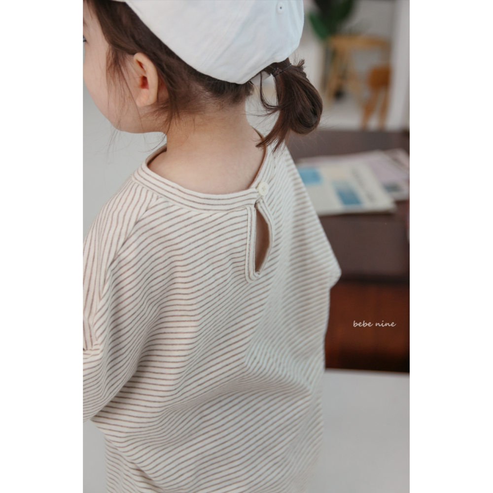 Bebenine 上衣 베베나인 메종스트라이프티-細節圖8