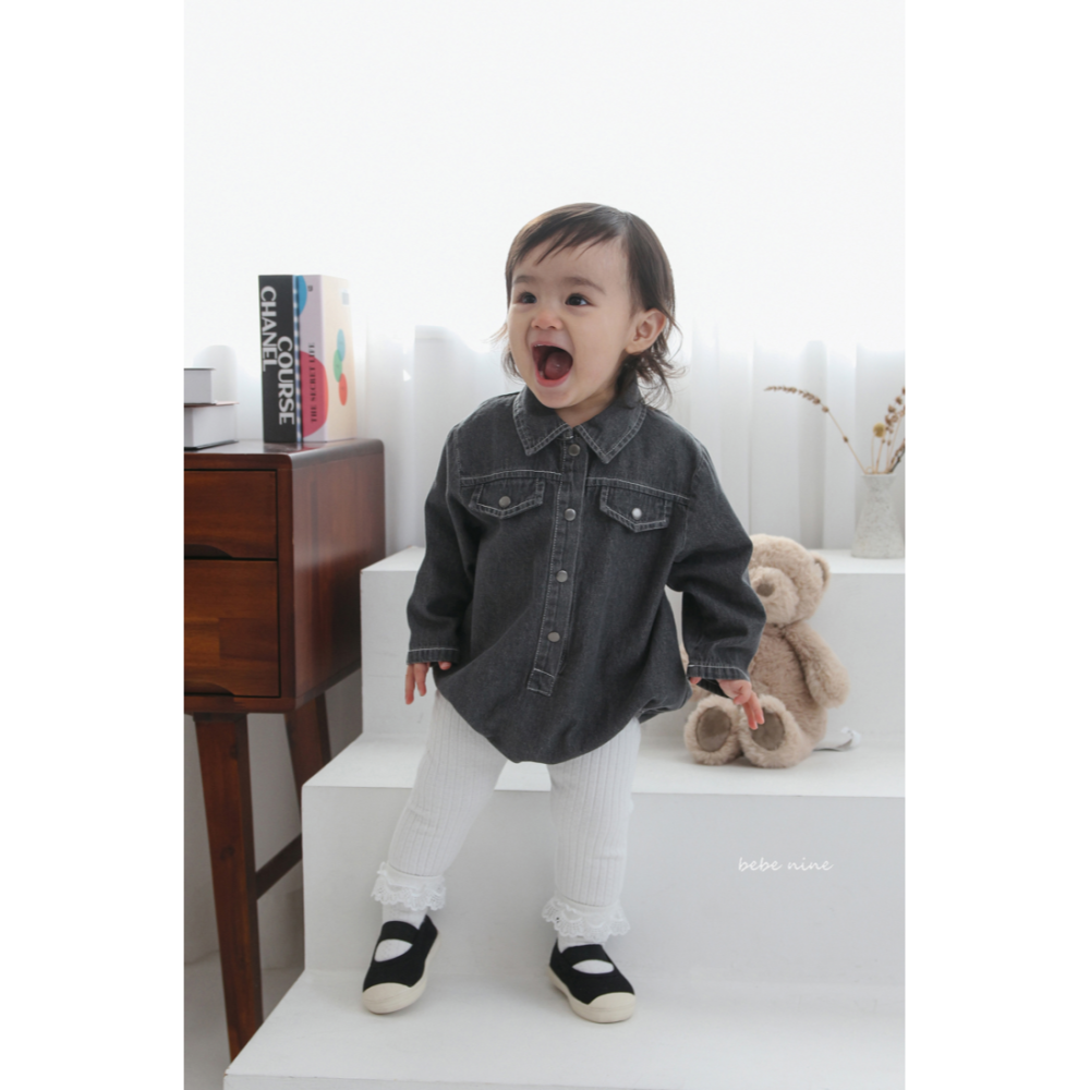 Bebenine 包屁衣 베베나인 데님셔츠슈트-細節圖6