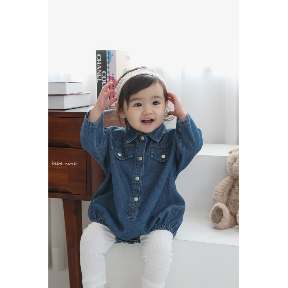 Bebenine 包屁衣 베베나인 데님셔츠슈트-細節圖8