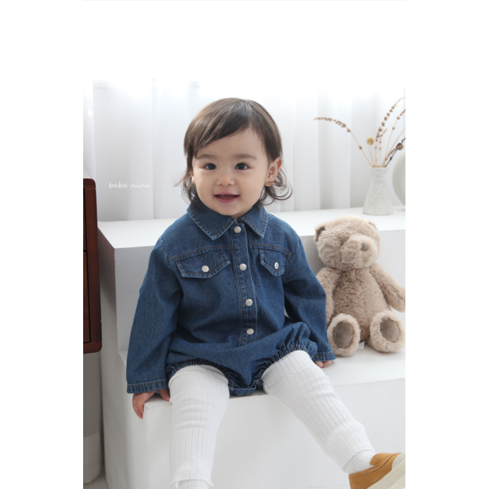 Bebenine 包屁衣 베베나인 데님셔츠슈트-細節圖9