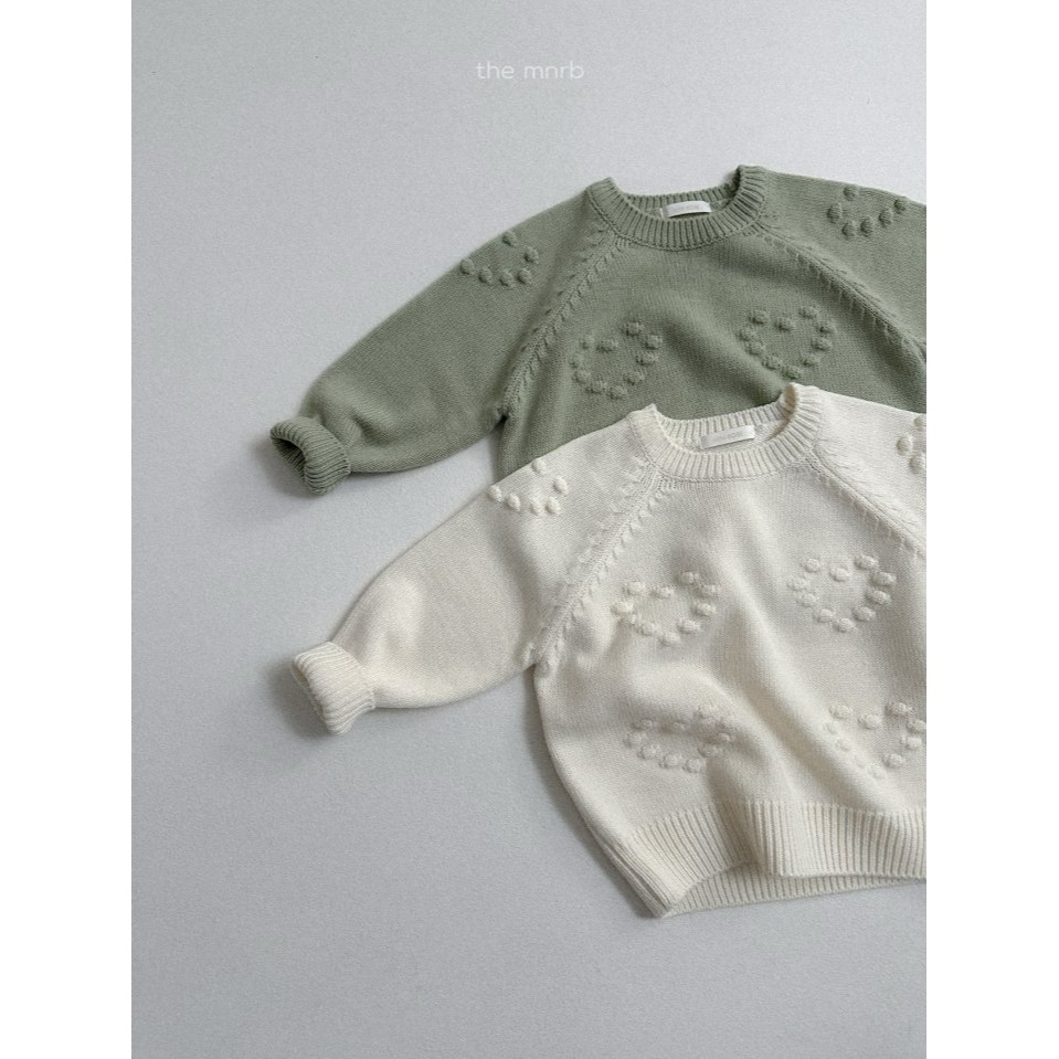 Minirobe 上衣 미니로브 러브아일렛니트-細節圖2