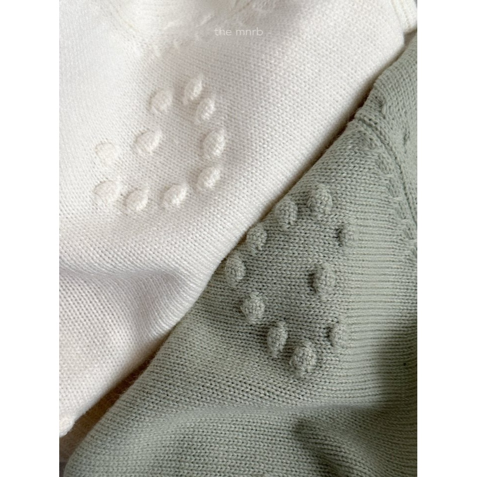 Minirobe 上衣 미니로브 러브아일렛니트-細節圖4