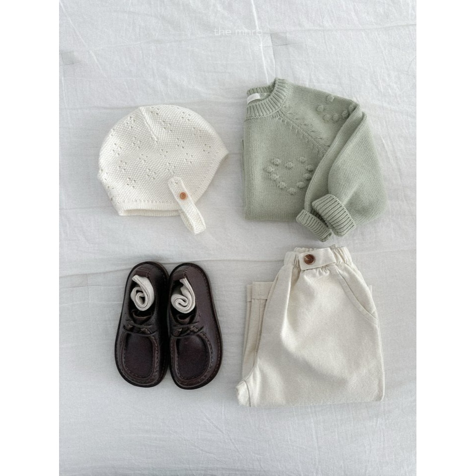 Minirobe 上衣 미니로브 러브아일렛니트-細節圖10