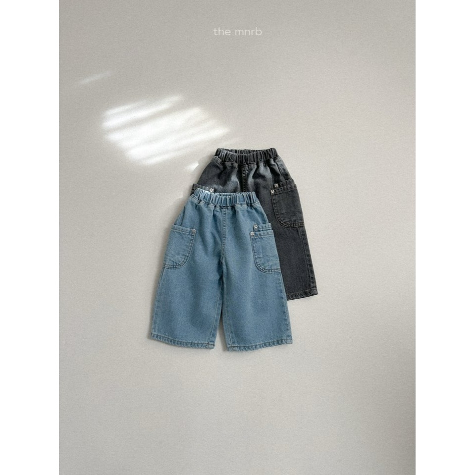 Minirobe 褲子 미니로브 조인데님팬츠-細節圖2