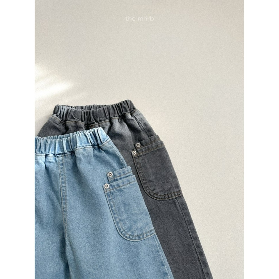 Minirobe 褲子 미니로브 조인데님팬츠-細節圖4