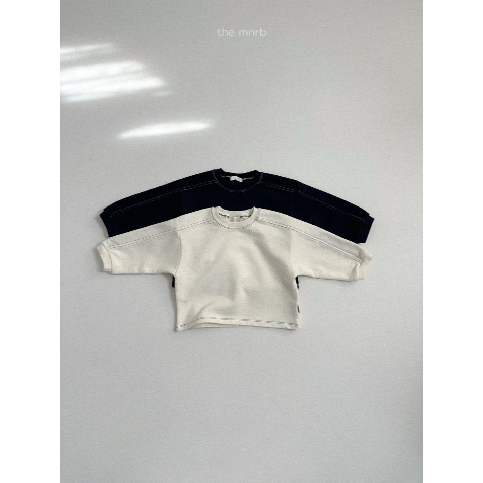 Minirobe 上衣 미니로브 로디배색맨투맨-細節圖2