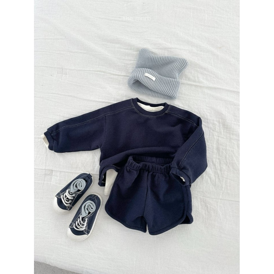 Minirobe 上衣 미니로브 로디배색맨투맨-細節圖6