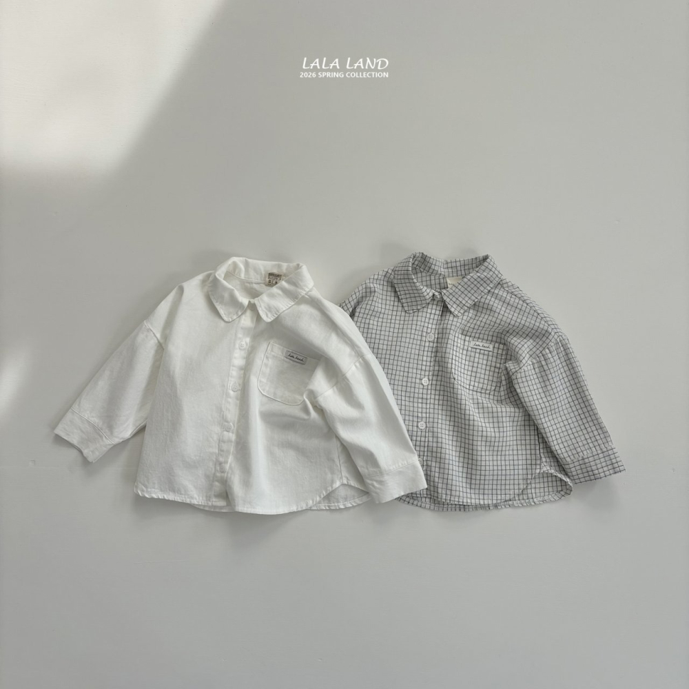 Lalaland 上衣 라라랜드 둥근카라남방 (Kids)-細節圖2