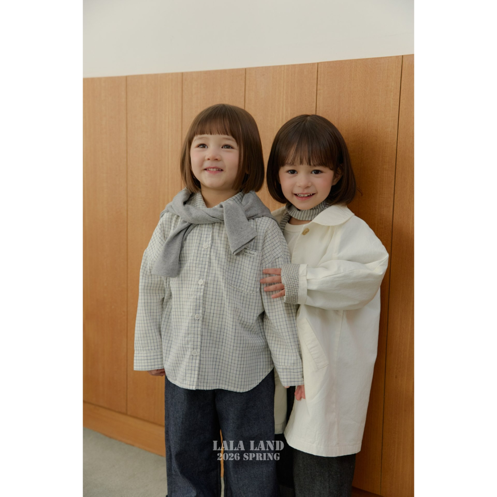Lalaland 上衣 라라랜드 둥근카라남방 (Kids)-細節圖8