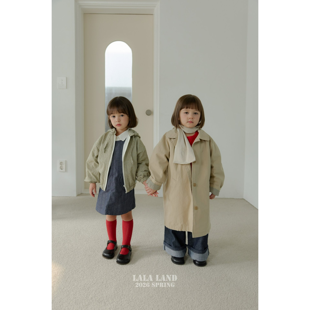 Lalaland 褲子 라라랜드 롤업스티치데님 (Kids)-細節圖7
