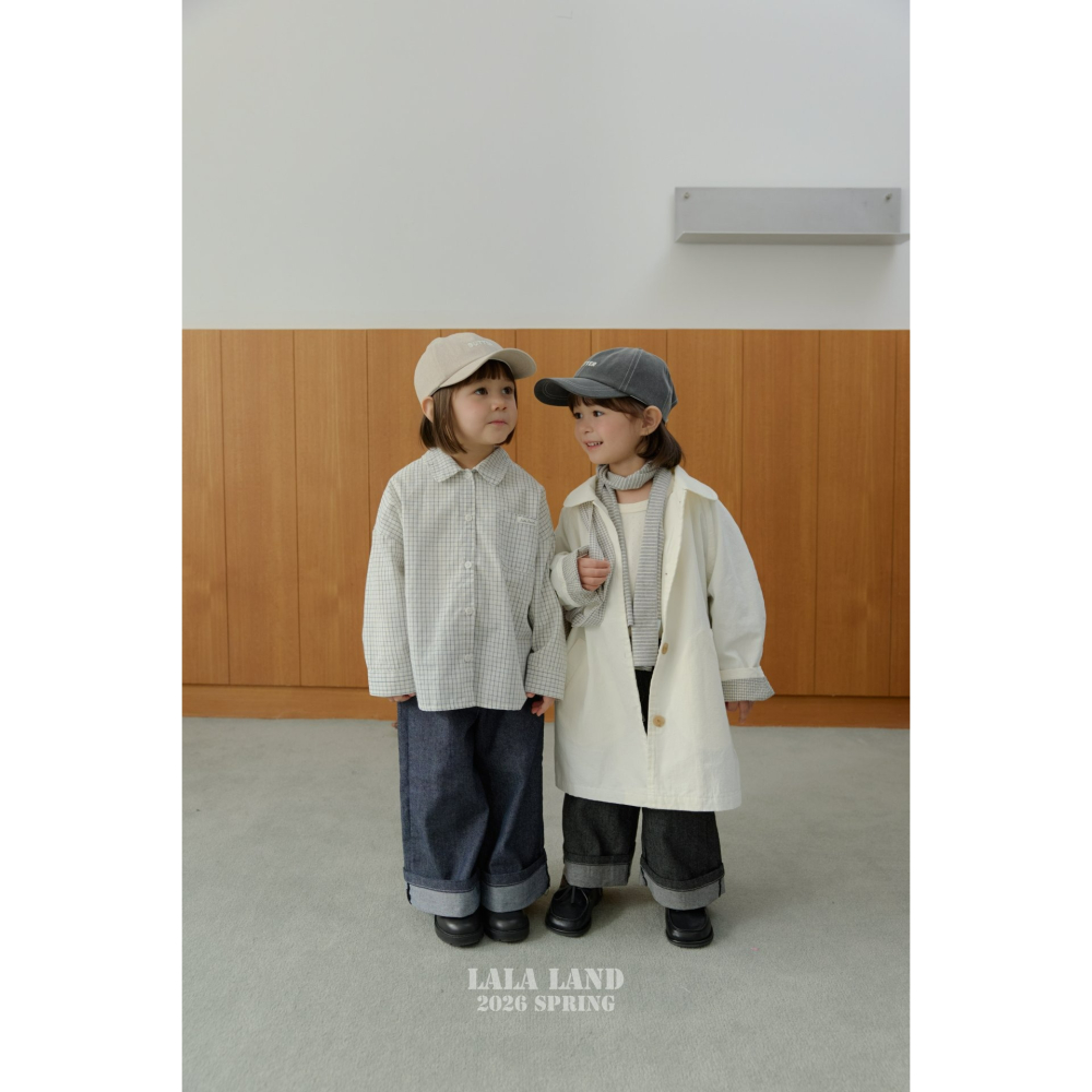 Lalaland 褲子 라라랜드 롤업스티치데님 (Kids)-細節圖9