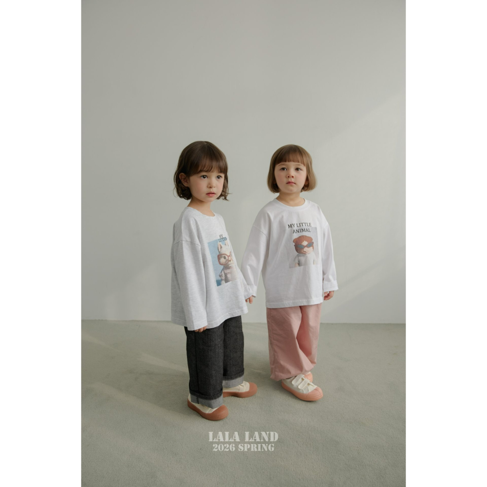 Lalaland 褲子 라라랜드 롤업스티치데님 (Kids)-細節圖10