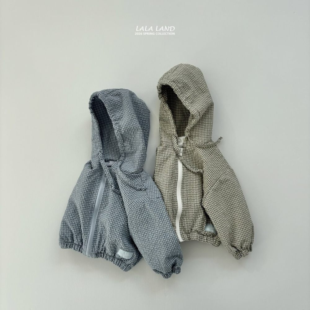 Lalaland 外套  라라랜드 버블체크점퍼 (Kids)-細節圖2