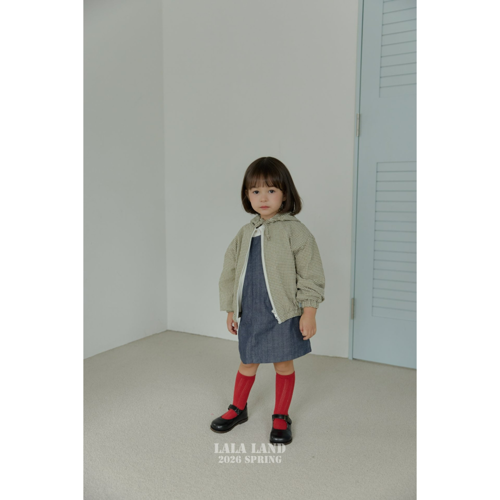 Lalaland 外套  라라랜드 버블체크점퍼 (Kids)-細節圖6