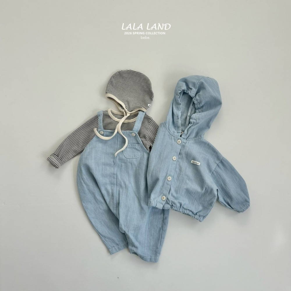 Lalaland 外套 라라랜드 베베데님셔링후드 (Bebe)-細節圖2