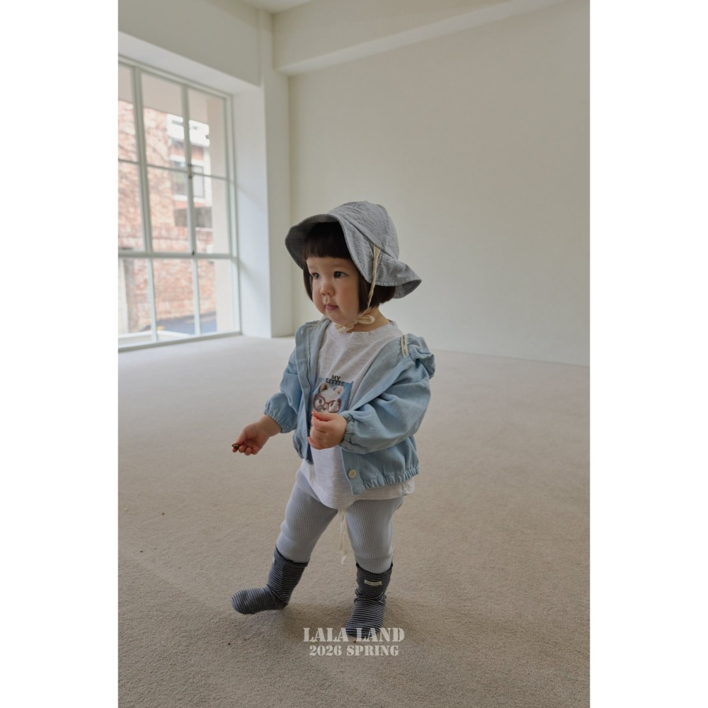 Lalaland 外套 라라랜드 베베데님셔링후드 (Bebe)-細節圖8