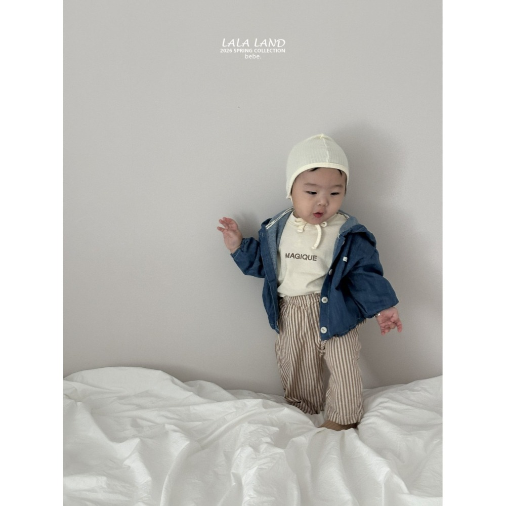 Lalaland 外套 라라랜드 베베데님셔링후드 (Bebe)-細節圖10