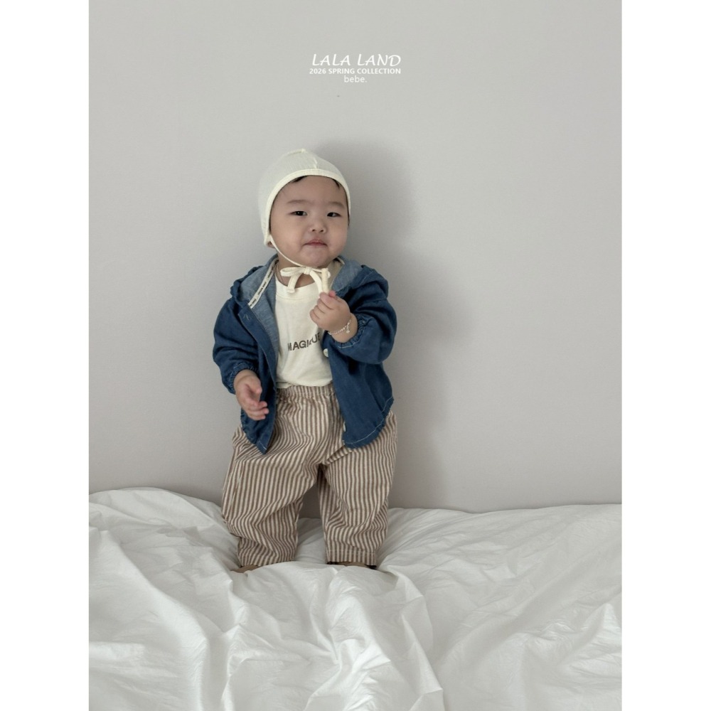 Lalaland 外套 라라랜드 베베데님셔링후드 (Bebe)-細節圖11