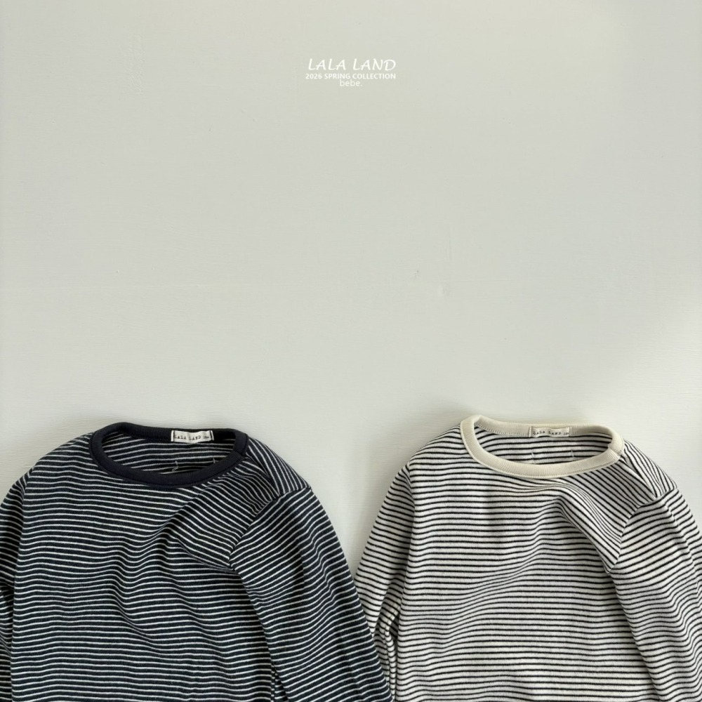 Lalaland 上衣 라라랜드 베베핀스트라이프티 (Kids)-細節圖2