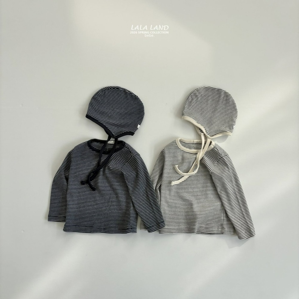 Lalaland 上衣 라라랜드 베베핀스트라이프티 (Kids)-細節圖3