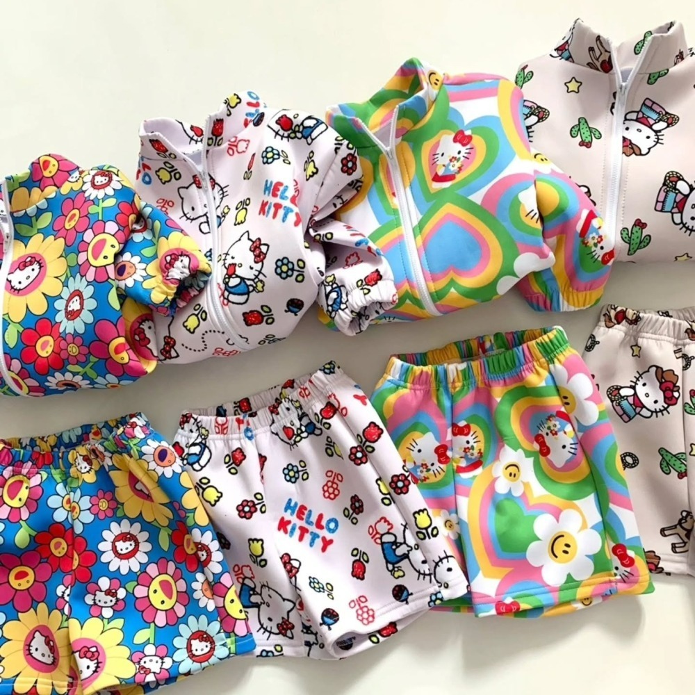 Hello Kitty 套裝 外套&短褲  키티 집업 세트 (~只收單到1/28 20點前)-細節圖3