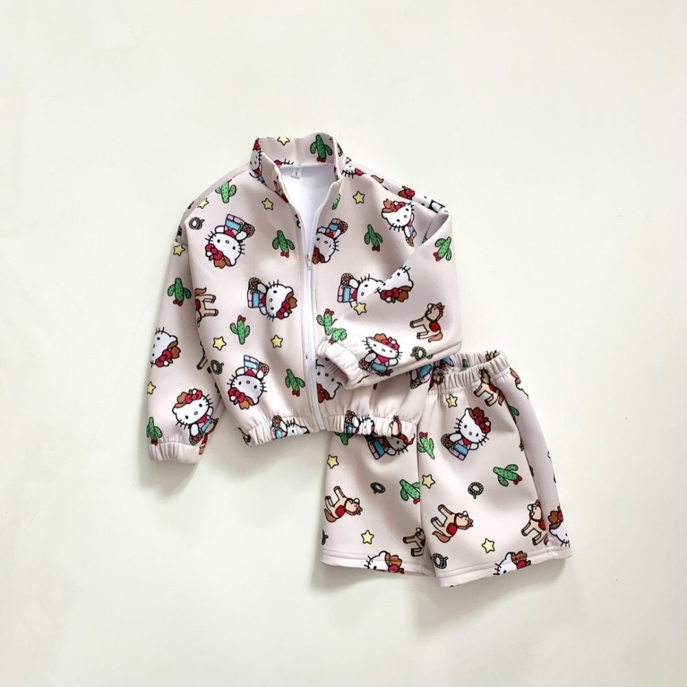 Hello Kitty 套裝 外套&短褲  키티 집업 세트 (~只收單到1/28 20點前)-細節圖6