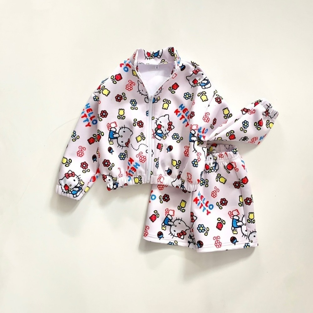 Hello Kitty 套裝 外套&短褲  키티 집업 세트 (~只收單到1/28 20點前)-細節圖8