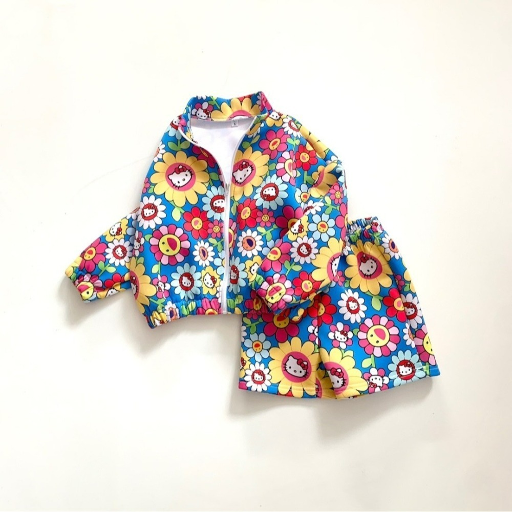 Hello Kitty 套裝 外套&短褲  키티 집업 세트 (~只收單到1/28 20點前)-細節圖9