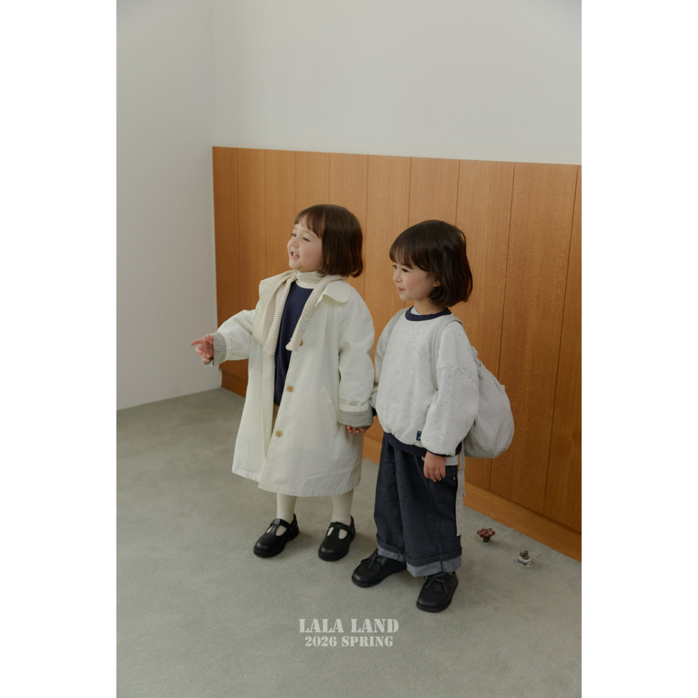 Lalaland 上衣 라라랜드 와플배색맨투맨 (Kids)-細節圖6