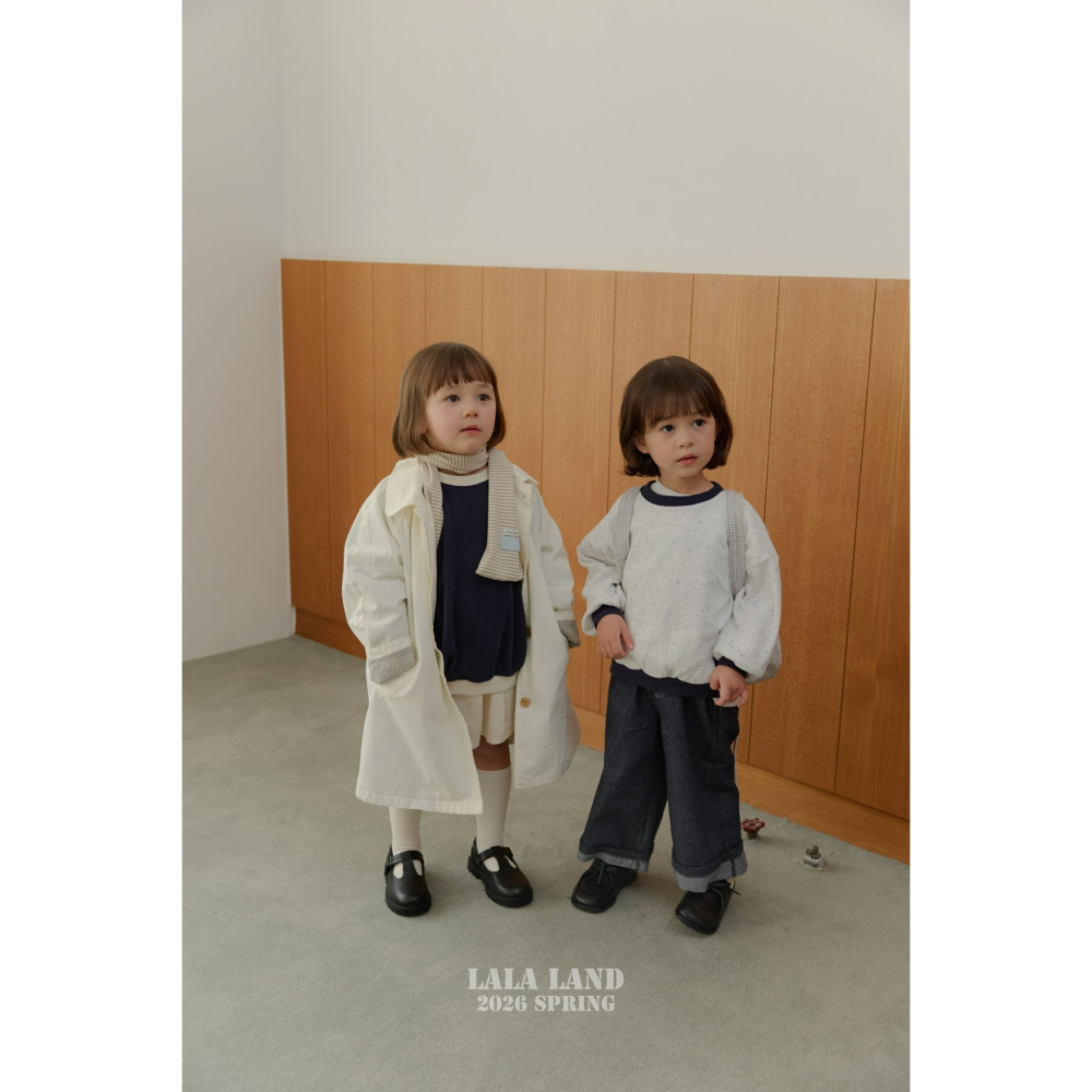 Lalaland 上衣 라라랜드 와플배색맨투맨 (Kids)-細節圖8