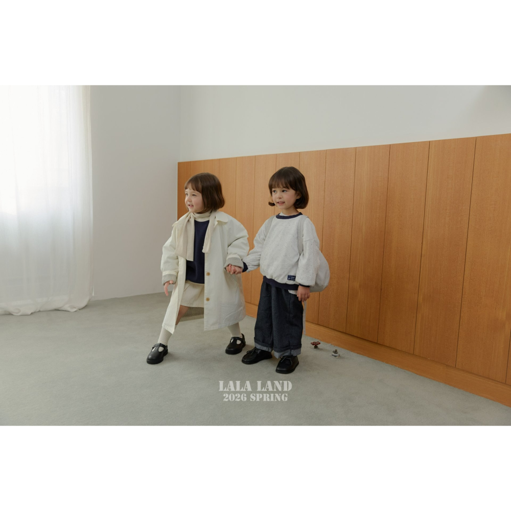 Lalaland 上衣 라라랜드 와플배색맨투맨 (Kids)-細節圖9