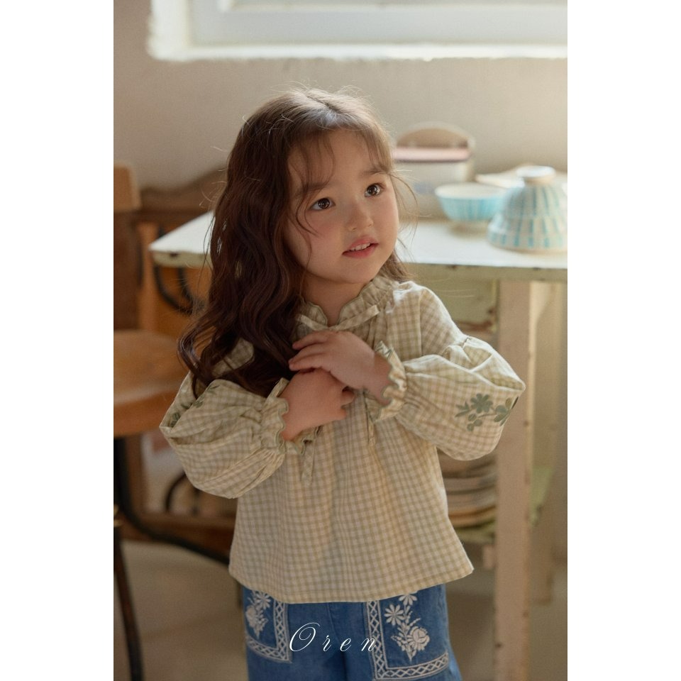 Oren 上衣 오렌 누아자수블라우스키즈-細節圖6