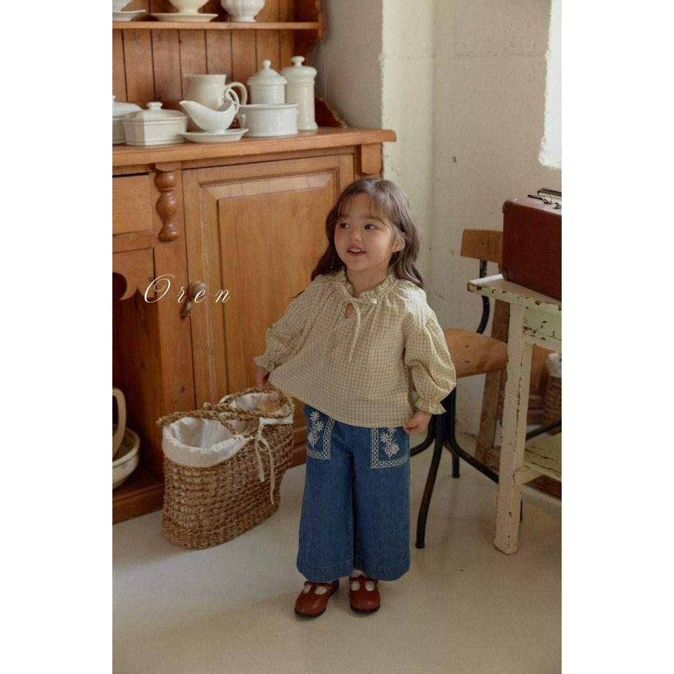 Oren 上衣 오렌 누아자수블라우스키즈-細節圖8