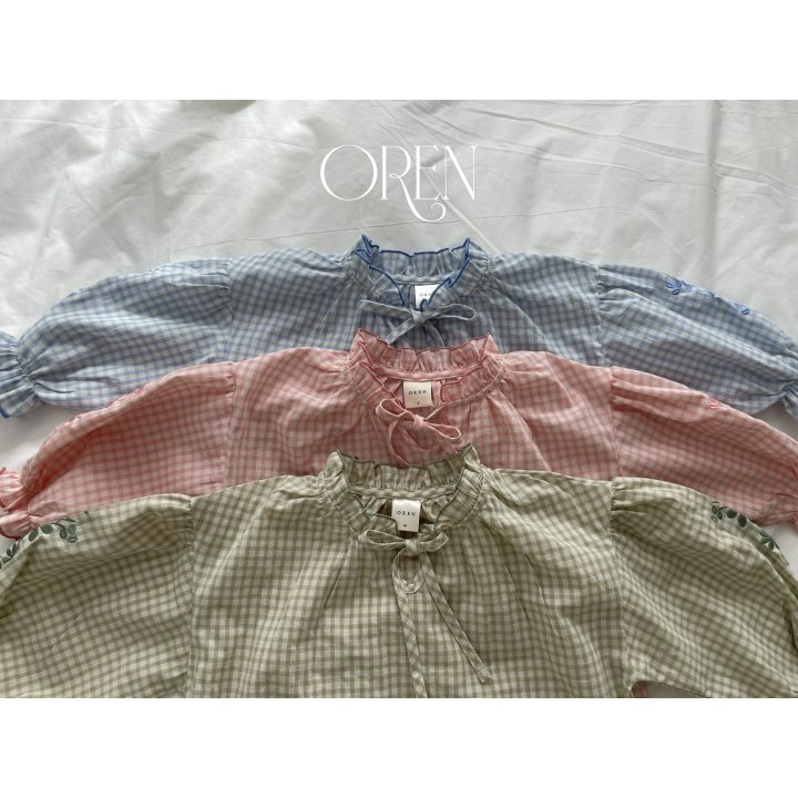 Oren 上衣 오렌 누아자수블라우스키즈-細節圖9