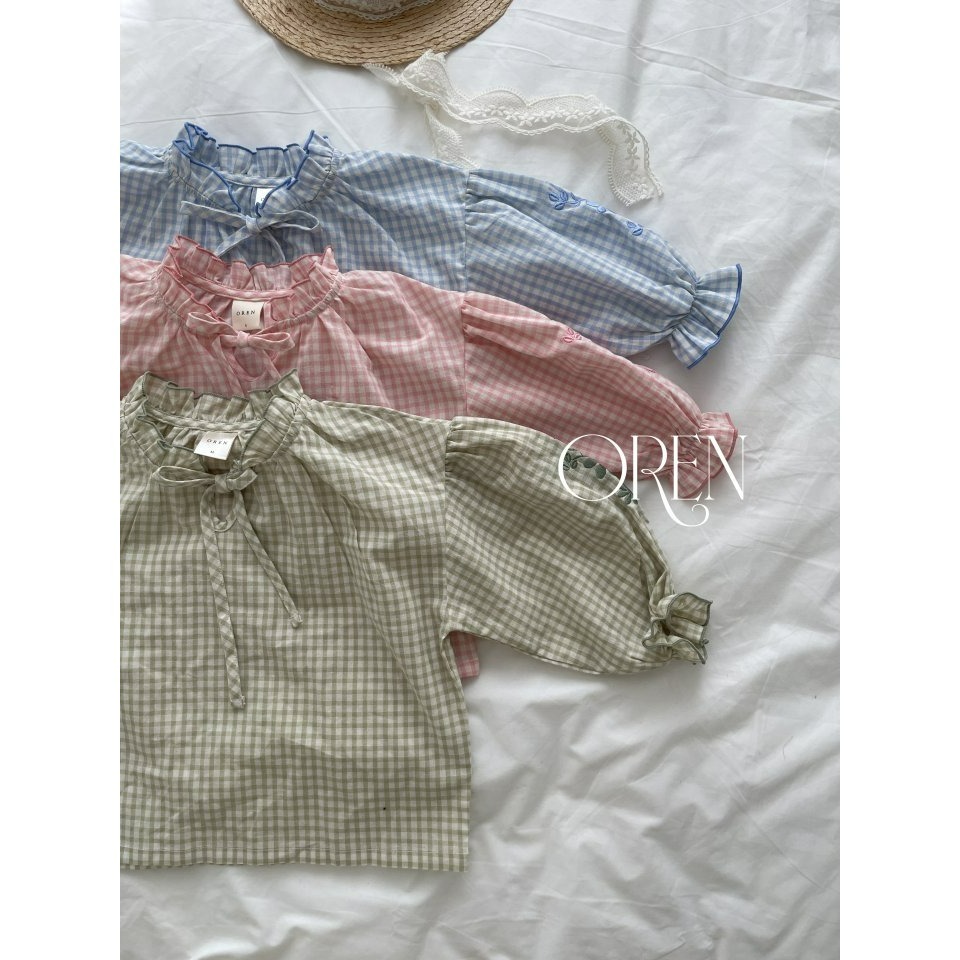 Oren 上衣 오렌 누아자수블라우스키즈-細節圖10