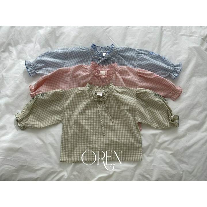 Oren 上衣 오렌 누아자수블라우스키즈-細節圖11