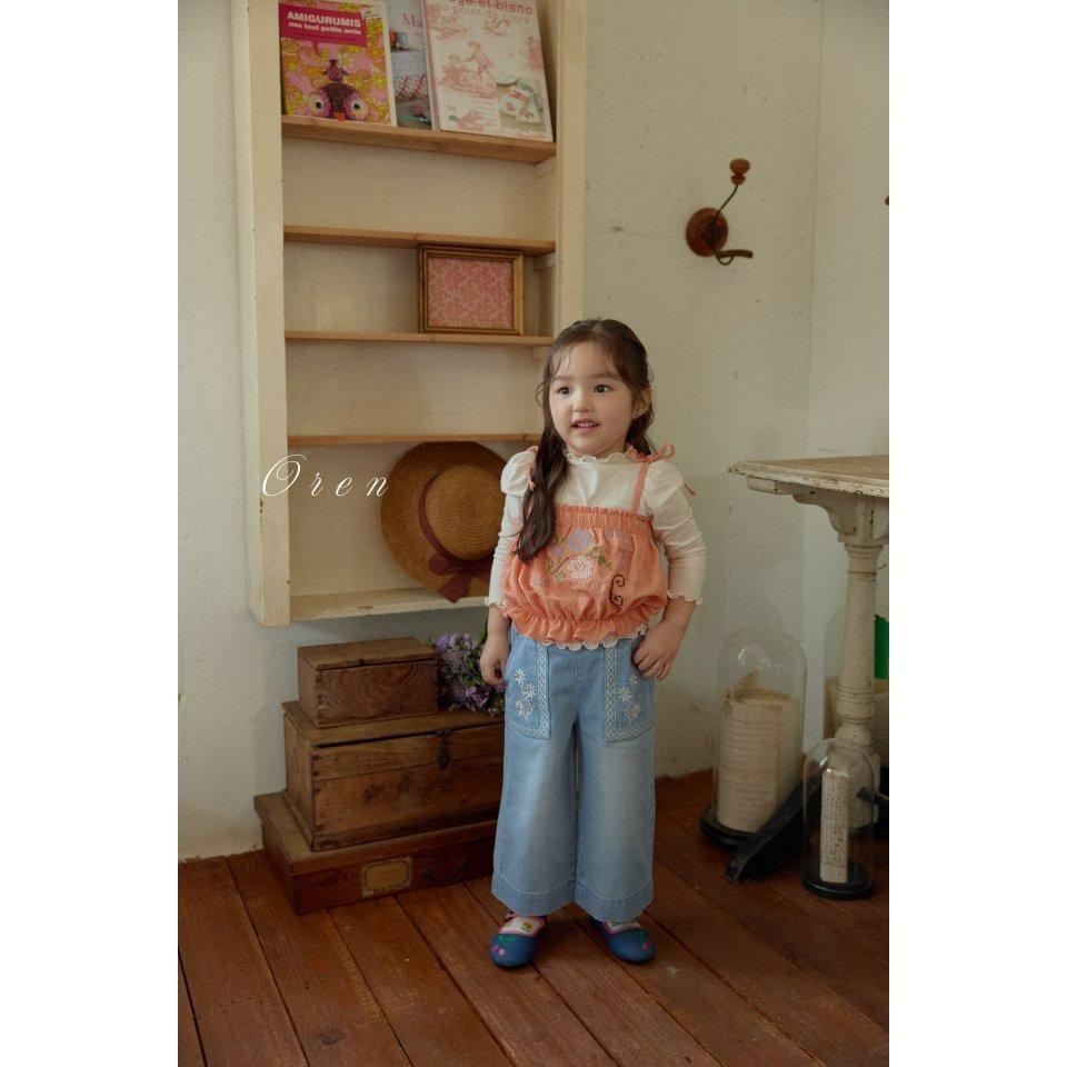 Oren 上衣 오렌 로미부드러운스판티셔츠키즈-細節圖6